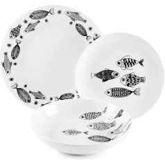 Excelsa Black Sea 18-Piece Dinner Set