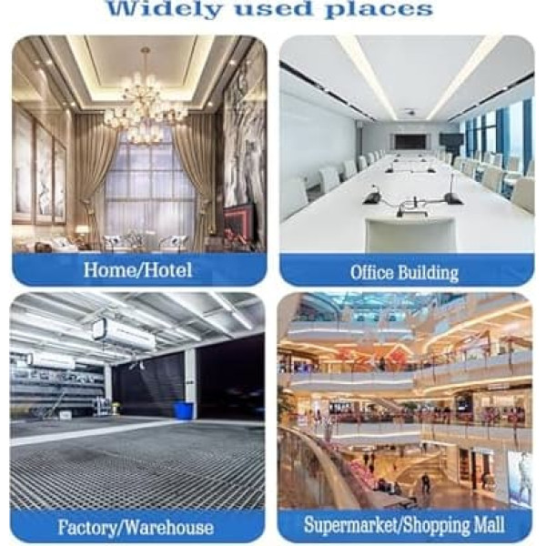 aiwooping,T8 Integrated LED Tube Light 60CM 20W, V-Shape Design, High PF>0.9, Flicker-Free,Replacement for Fluorescent Tubes,Pack of 6 (Nature White 4000K, 60CM 20W Milk Cover)