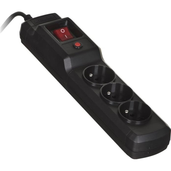 Effiki Activejet combo 3gn/1,5m/cz pārsprieguma aizsardzības sloksne (10a; 2300w) 1,5m; krāsa melna