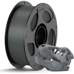 ANYCUBIC 3D Printer Filament, 1.75, PLA Grey, 1 kg, 3D Printing Materials, Vacuum Packaging, Tidy Spool, RFID for Intelligent Printing