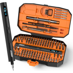 JOREST 155 in 1 Mini Electric Screwdriver Set, Cordless Screwdriver, Christmas Gifts for Men, Precision Mechanics Tool Set for Macbook, Laptop, PC, RC, PS5, Switch, Xbox, iPhone, Glasses, Watch