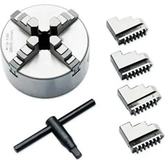 K11 80 100 125 160 200 250 Manual Lathe Three Jaw Chuck 100 mm Four Jaws Self-Centring Chuck 4 Inch Scroll Chuck for Small L (K11-80)