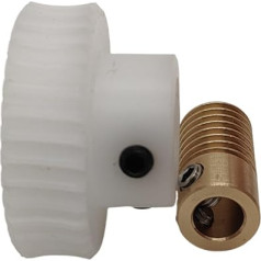 Pinion Gear 1 Piece 0.8 M 20 T Worm Wheel Set 1:20 Gear Mechanical Gear 0.8 M 20 T Nylon Turbine Gear 5 mm 6 mm Bore Copper Worm Rod Drive Mechanism (5 mm)