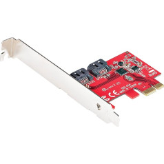 StarTech.com PCIe SATA Controller Card - 2 Port SATA 3 Expansion Card/Controller - 6Gbps - Full/Half Profile Bezel - PCI Express Hard Drives/SSD Controller/Adapter (2P6G-PCIE-SATA-CARD)