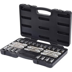 KS Tools 918.1752 CHROME+ Bit Socket Set, 32 Pieces, 1/2-Inch