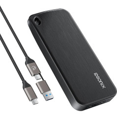 iDsonix Portable SSD 512GB External Hard Drive, USB 3.2 Gen 2 up to 1000 MB/s External Solid State Drive with 2-in-1 USB-C Cable Compatible with Xbox, PS5, Mac, PC, Laptop, Camera (i10PRO)