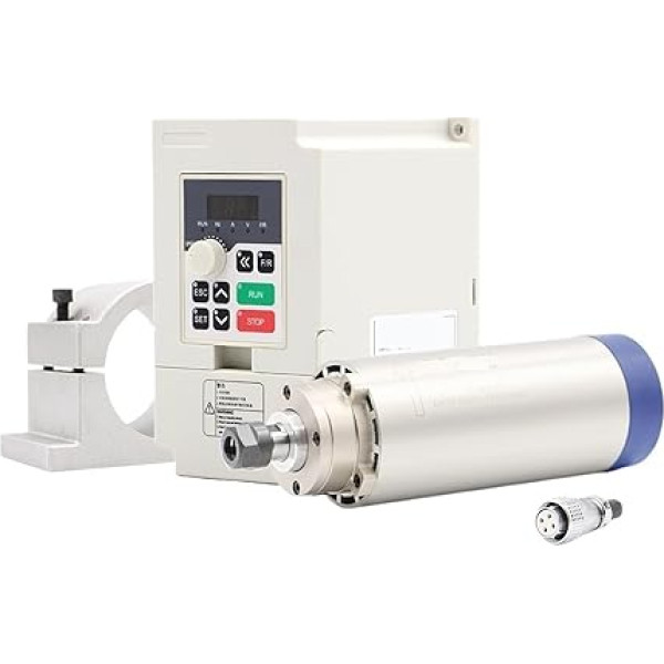 220 V 1,5 KW ER16 luftgekühlter Spindelmotor 80 mm luftgekühlt 4 Lager 220 V 1,5 kw VFD-Wechselrichter und 80 mm Halterung