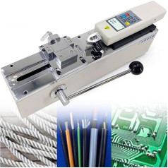 Horizontal Push Pull Test Bench with HP 500 Pressure Gauge, 1000N Load Capacity, Manual 150mm Travel, Force Gauge Kit with Digital Display for Precision Testing