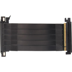 Annadue PCIe 4.0 Riser Cable 16x for RTX 40 and RX 7000 with Flexible and Efficient Design, Anti-Interference Shielding, Plug and Play (Black)