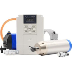 3.2 kW Water-Cooled Spindle Set 3 kW 4 Pieces Ceramic Ball Bearings & Frequency Converter & Bracket & Pump (Steel Ball Bearing, 380 v)