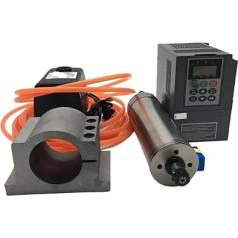 1,5 kW 220 V 24000 U/min ER11 80 mm wassergekühlter Spindelmotor + 1,5 kW Wechselrichter VFD + 75 W Wasserpumpensatz