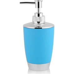 Acouto 4 Piece Bathroom Accessory Set, Includes Soap Dispenser, Toothbrush Holder with Cup, Soap Dish, Modern Bathroom Organiser Suite in Black (Blue)