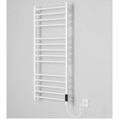 Manissa Stainless Steel Electric Towel Warmer - White, Energy Efficient Dry Radiator 400 x 1000 mm - Practical Design & High Quality Workmanship