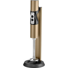 ritter Stilo 7 Plus Wireless Hand Blender, Purée Stick with Battery Made of Full Metal, Made in Germany, Dark Brown