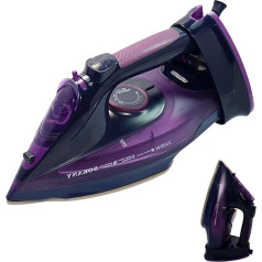 Wireless Steam Iron with 360 ml Water Tank, 2400 W Iron Steam with Ceramic Sole, Cordless Iron with Variable Steam Function, Cordless Steam Iron with Temperature Control for Ironing