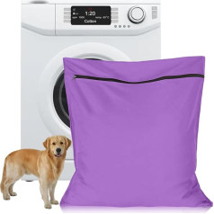 1 x Pet Laundry Bag, Pet Laundry Bag for Washing Machine, Jumbo Size, Pet Hair Catcher for Dog, Cat, Horse, Rabbit, Purple