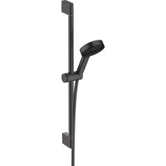 hansgrohe Pulsify S 24161671 30.5 cm 1-Spray Hand Shower with Sliding Bar and Hose, PowderRain, IntenseRain, Pulsating Massage in Matte Black