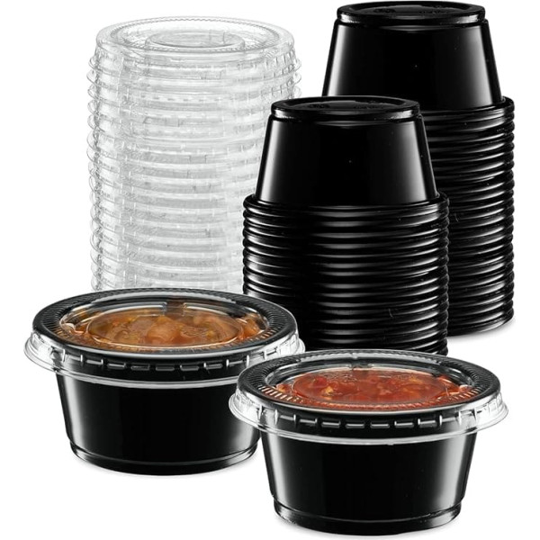 JOKOLO Containers with Airtight Lids, BPA Free, Reusable Plastic Food Container, Disposable Bowl, Round, Safe for Freezer, Microwave, Dishwasher, 50 Pack (50 Pack)