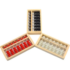 Grundschule Abakus 3Pcs Holz Abacus 7 Spalte Mathematik Lernen Werkzeug Pädagogisches Zählen for Home Klassenzimmer ABS Material Zählen Rechenrahmen