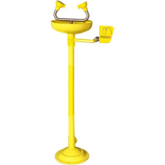 YQCXG Vertikale Augendusche, Notdusche aus Edelstahl 304 mit Doppeldüse, sichere Reinigungsausrüstung, Wasserleistung 16 (l/min) für das Schullabor