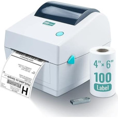 Shipping Label Printer, Barcode Printer, 4 x 6 Inch High Speed Label Maker, Compatible with Royal Mail Yodel, Amazon, eBay, Etsy, Shopify etc. - Windows & Mac