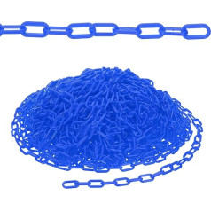 PATIKIL 164ft Kunststoffkettensicherheitsbarriere, Sicherheitskettenglieder Crowd Control Barriere für Zaun Tor Garten Bau Auffahrt Aufzug Parkplatz Warteschlange, Blau