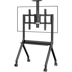 Smartboard-Ständer für Whiteboard und TV, mobiler Bodenständer mit 4 feststellbaren Rädern, ideal für Büro, Klassenzimmer, Zuhause (Farbe: C)