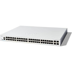 Cisco Catalyst 1300-48T-4X Managed Switch, 48-Port GE, 4 x 10 GE SFP, Limited Lifetime Protection (C1300-48T-4X)