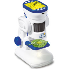 Big Minds Digital Microscope for Children with 2 Inch LED Screen, 200x to 1000x Magnification, Children's Microscope Compact Viewing Device + Laboratory Base, Experiments for Children from 8 Years