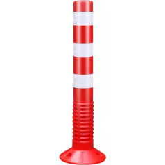 Traffic Cone, Traffic Cone, Barrier Posts, 75 cm, Safety Parking Guide Cone Made of Plastic with Screw Sets, Warning Guide Posts for Road Markings, Construction Sites and Parking Lots, Road Barrier
