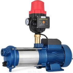 2500 W Centrifugal Pump, 4000 L/H 5.5 Bar Domestic Waterworks Garden Pump High Pressure Centrifugal Pump with Pressure Switch 2850 rpm (Blue)