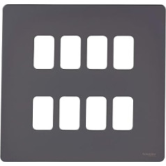 Schneider Electric GUGS08GBN Ultimate Grid System Screwless Plate 8 Speed Black Nickel