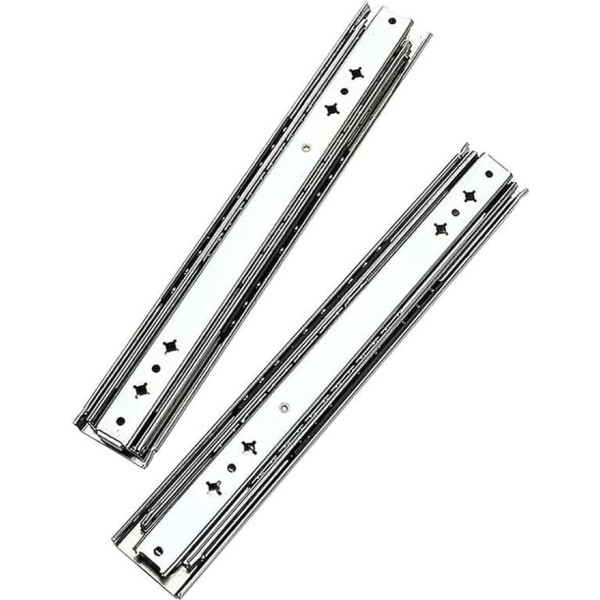 Hochleistungsschubladen -Objektträger -Diasbläen -Folien 14 Zoll, 3 -Abschnittsschubladen -Spuren und Läufer, Vollverlängerungs -Seitungskugellagerschienen, 110 Pfund Ladungskapazität (Silber 750