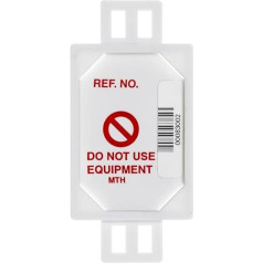 Scafftag MIC-MTH-Barcode-A Microtag Do Not Use Equipment Barcode-Halter Nylon 6, rot auf weiß, 20 barcodierte Halterungen, 1 Permanentmarker