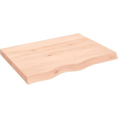 Tidyard Table Top, Wooden Top for Table, Dining Table, Coffee Table, Solid Wood Top, Replacement Table Top, DIY Board, Desk Top, Office Table Top, 80 x 60 x 6 cm (L x W x D)
