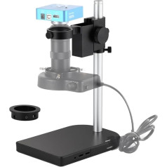 Industrie-Kamera-Hebeständer mit zwei Ringen (4,9 cm), verstellbarer Mikroskophalter aus Aluminiumlegierung für Digital- und Stereo-Mikroskope