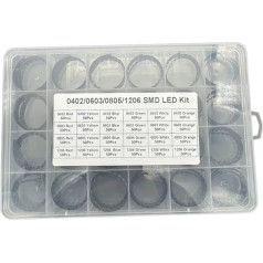XMGKMN 1200 Stück 0402 0603 0805 1206 SMD LED Rot/Grün/Blau/Weiß/Gelb/Orange Diode Sechs Farben je 50 Stück
