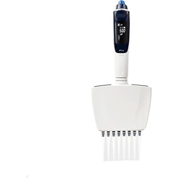 IKEME dPette+ Electric Pipette 0.5-1000 ul Adjustable 8-Channel Electronic Pipette Digital Laboratory Micropipette, High Precision (8 Channel10-100ul)
