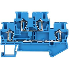 10 Stück STTB2.5 mm² 2,5 mm² Federverbinder Elektrisch Federverbinder für DIN-Schiene STTB2.5 Blau