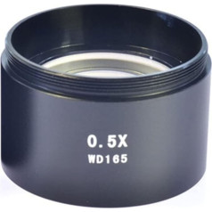Mikroskop-Zubehör-Kit Stereo -Mikroskopobjektiv WD30 WD165 0,5X 2,0 x 1x 0,7X 1,5X for 48 -mm -Gewinde objektive Objektiv Mikroskopische Objektträger (Color : 0.5X)