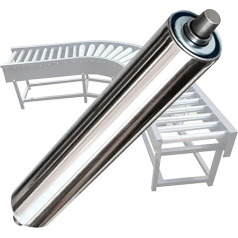 Robuste Edelstahl-Förderrollen, 38 mm D x 700 mm L, leichtgängige Ersatzteile für Bootsanhänger, Förderbänder und Rollenmäher