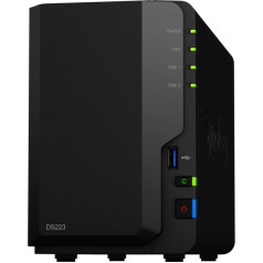 Nas serveris ds223 2x0hdd 2gb 4x1.7ghz 1xgbe 3xusb