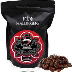 Hallingers No. Five - Gourmet Coffee from South America & Asia, Gentle Long-Term Roasted (Bag) - Gift Ideas Christmas & Gifts Advent Calendar Birthday Congratulations New Home Anniversary G