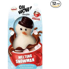 OH Wow Chocolate Melting Snowman White Chocolate Drops 75g Pack of 12