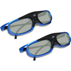 Cuifati DLP Link 3D Glasses, Rechargeable Active Shutter Glasses with 144Hz for All DLP Link 3D Projectors, for XGIMI ZX4 H1, for JMGO G1 G3 X1, for Acer, for Optoma, for
