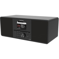 TELESTAR TOP 300 DAB+/Internet Radio with CD Player (Stereo, 2 × 15 W, Streaming Services, Bluetooth Send/Receive Function, USB Recording, Emergency Alert System) - Black