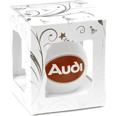 Audi A8-9016 Glass Bauble Christmas Bauble Christmas Bauble with Logo and Lettering: All I Want for Christmas is a Quattro