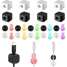Magnetic Cable Organizer Set, Funny Thumb Cable Organizer, Hide Phone Charging Cable Holder, Desk Thumb Cable, Neat Clips, Self Adhesive, Three Types