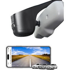 Mangoal 4K Dash Cam Custom Fit for Audi (Model C Black), Integrated OEM Look, UHD 2160P Video, G-Sensor, Loop Recording, WiFi and Free App, 128GB Card