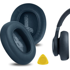 Geekria QuickFit Replacement Ear Pads for JBL Live 650 BTNC, Lifestyle E65BTNC, Duet NC, Live 660 NC Ear Pads, Repair Parts (Blue)